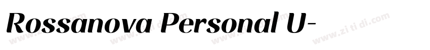 Rossanova Personal U字体转换